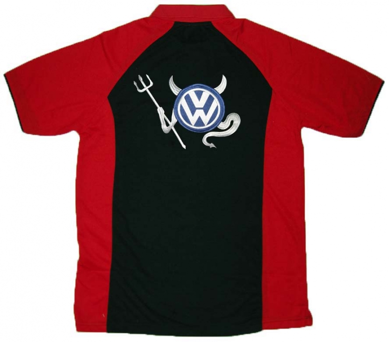VW Devil Logo Poloshirt Neues Design