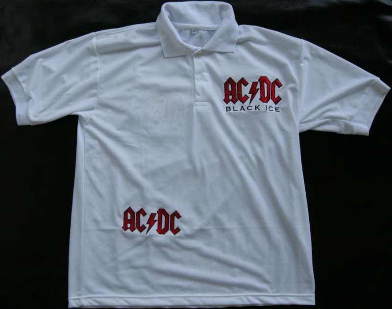 AC/DC Poloshirt Weiß